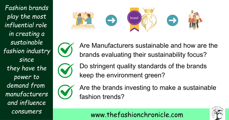 The importance of the role of fashion brands in sustainable journey and their key responsibilities