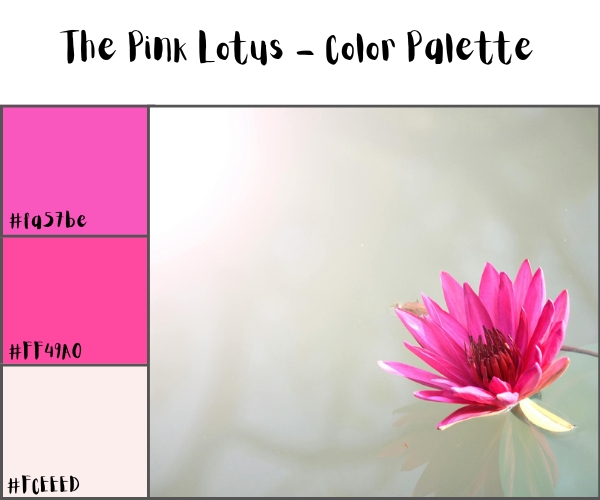 The pink lotus color pallet 