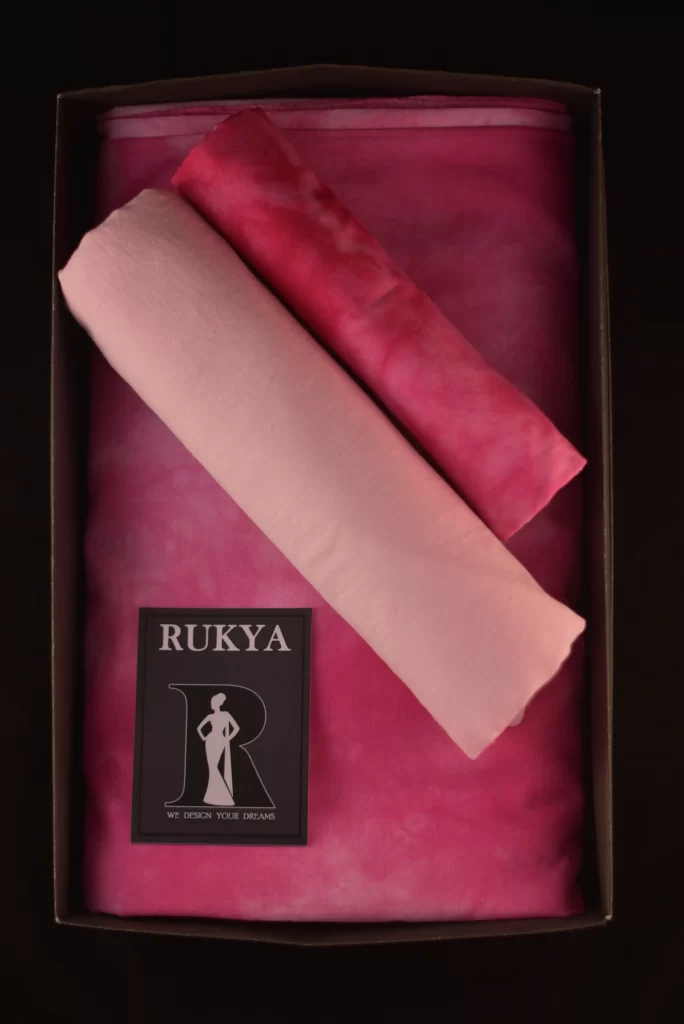 Unboxing the pink lotus saree