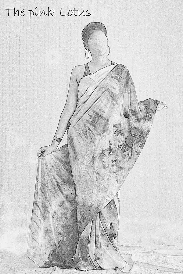 Design sketch of a saree